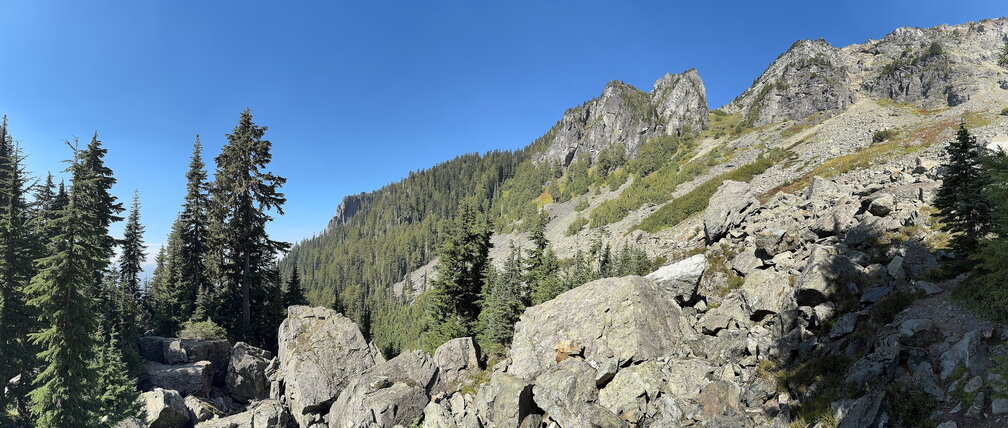 Stujak Pass seen from below.